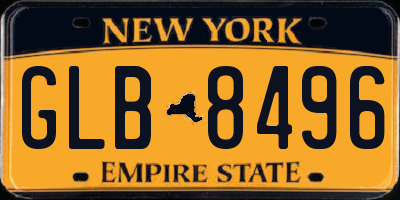 NY license plate GLB8496