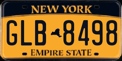 NY license plate GLB8498