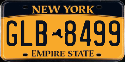 NY license plate GLB8499