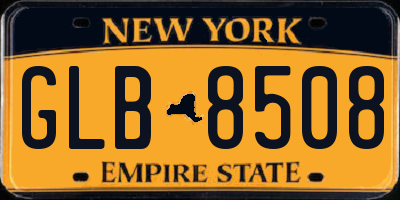 NY license plate GLB8508