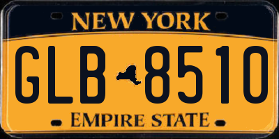 NY license plate GLB8510