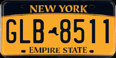 NY license plate GLB8511