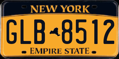 NY license plate GLB8512