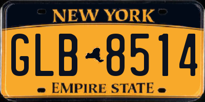 NY license plate GLB8514