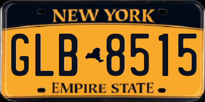 NY license plate GLB8515