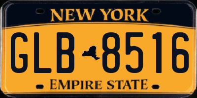 NY license plate GLB8516