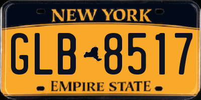 NY license plate GLB8517