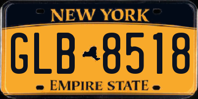 NY license plate GLB8518