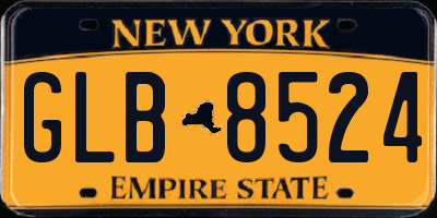 NY license plate GLB8524