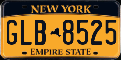 NY license plate GLB8525