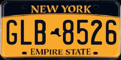 NY license plate GLB8526