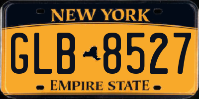 NY license plate GLB8527