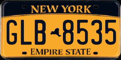 NY license plate GLB8535