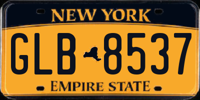 NY license plate GLB8537