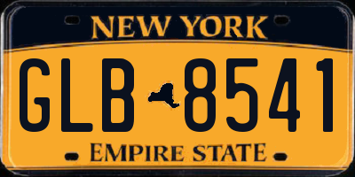 NY license plate GLB8541