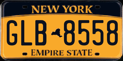 NY license plate GLB8558