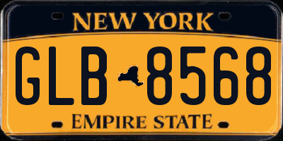 NY license plate GLB8568