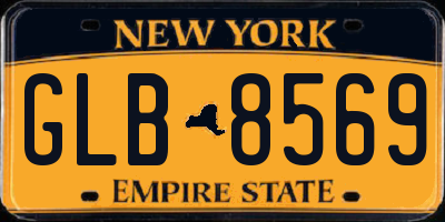 NY license plate GLB8569