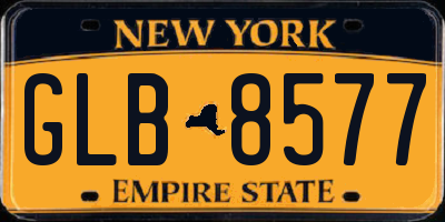 NY license plate GLB8577
