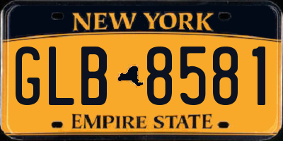 NY license plate GLB8581