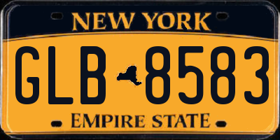 NY license plate GLB8583