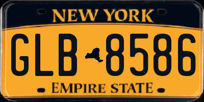 NY license plate GLB8586