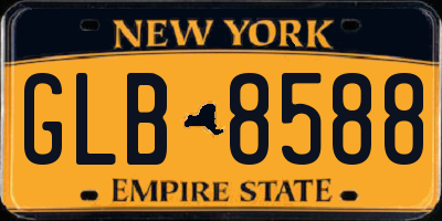 NY license plate GLB8588