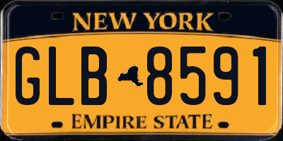 NY license plate GLB8591
