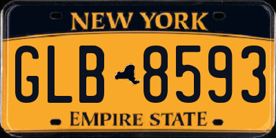 NY license plate GLB8593
