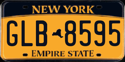 NY license plate GLB8595