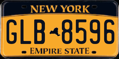 NY license plate GLB8596