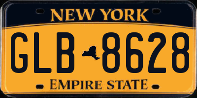 NY license plate GLB8628