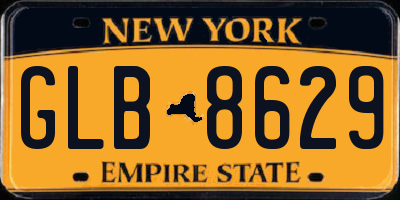 NY license plate GLB8629