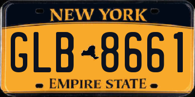 NY license plate GLB8661