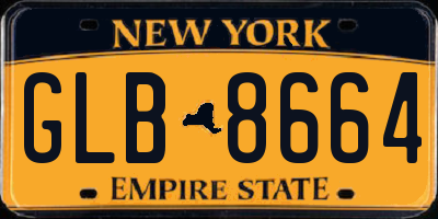 NY license plate GLB8664