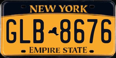 NY license plate GLB8676
