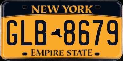 NY license plate GLB8679