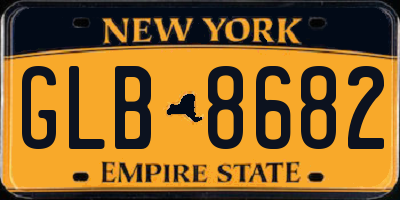 NY license plate GLB8682