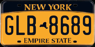 NY license plate GLB8689