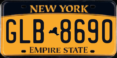 NY license plate GLB8690