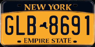 NY license plate GLB8691