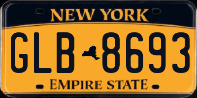 NY license plate GLB8693