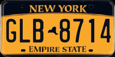 NY license plate GLB8714