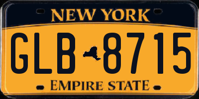 NY license plate GLB8715
