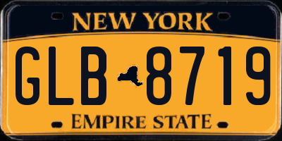 NY license plate GLB8719