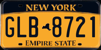 NY license plate GLB8721