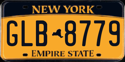 NY license plate GLB8779