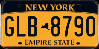 NY license plate GLB8790