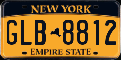 NY license plate GLB8812