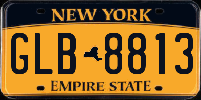 NY license plate GLB8813